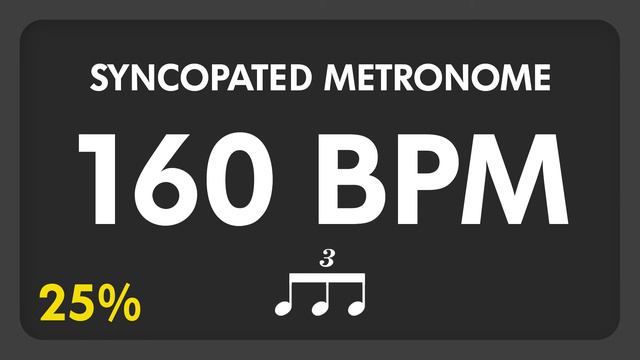 160 BPM - Syncopated Metronome - 8th Triplets (25%) смотреть онлайн