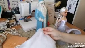 Как сделать из барби снегурочку.