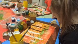 Осень. Монотипия в подготовительной группе.