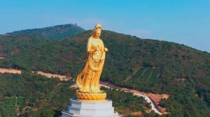 空中攝影南無觀世音菩薩像/空拍/航拍  4K Aerial photography of Namo Avalokiteshvara Bodhisattva/ Guan Yin Bodhisattva