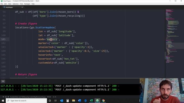 Scatter Plot Mapbox (Checkbox) - Dash Python