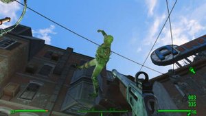 Fallout4 баг с гравитацией трупов