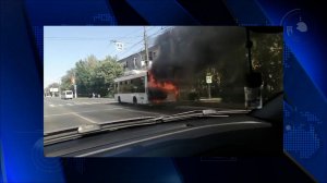 Загорелся автобус 33-его маршрута