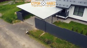 Односкатный навес для дачи