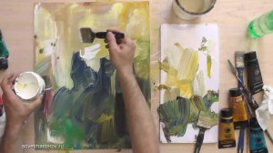 Монотипия акрилом.  Интересный эффект.