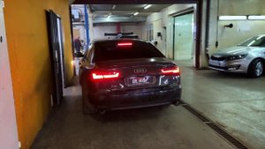 Карбоновые насадки акрапович и тюнинг звука для Audi A6