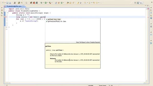 StringBuffer en Java смотреть онлайн