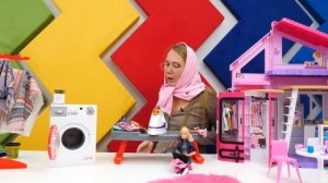 Игры в куклы Барби. Баба Маня сожгла платье, а Барби села на диету. Весёлые видео для девочек