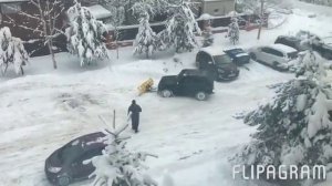 Уборка снега в Великом Новгороде