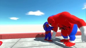 BATTLE 4 SIZE of SPIDERMAN GORO - Animal Revolt Battle Simulator ARBS