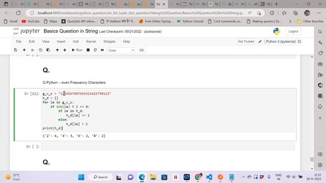Python Even and Odd Frequency Characters || Hindi || смотреть онлайн
