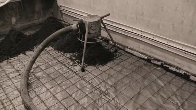 Полусухая стяжка пола в Перми. Объект на Промышленной. Стяжка с керамзитом. Февраль 2023.
