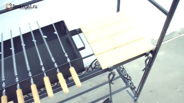 Профессиональный мангал для дачи с крышей МРЗ-КР4 [Интернет-магазин 1mangal.ru (1Мангал)] смотреть онлайн