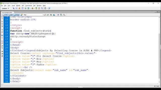 Ajax Dynamic Dropdown Option in php & Mysql|AJAX Tutorial|AJAX with PHP|Programmersbhava