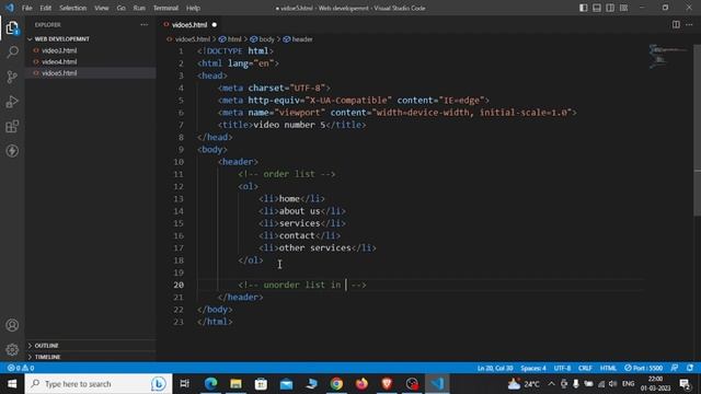 order and unordered list in html in hindi #4 смотреть онлайн