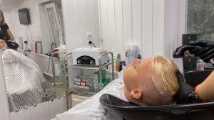 Мужская стрижка и мужское окрашивание в блонд, Total Blond