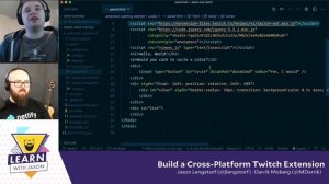 Build a Cross-Platform Twitch Extension pt. 2 (with Darrik Moberg) — Learn With Jason