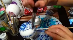 Мастер класс Новогодняя игрушка  в стиле Гжель