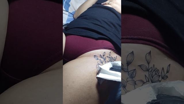 Hips tattoo done