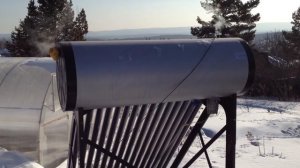 Работа гелиосистемы зимой