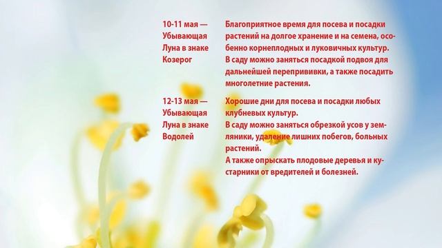 Лунный календарь садовода-огородника на май 2023 года