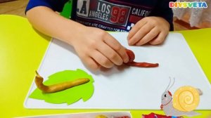 "Улитка" видеоуроки по лепке для детей 4-5  лет #видеоуроки #howtomake #little #лепка #дети