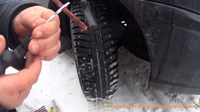 БЫСТРЫЙ РЕМОНТ ПРОКОЛА КОЛЕСА АВТОМОБИЛЯ смотреть онлайн