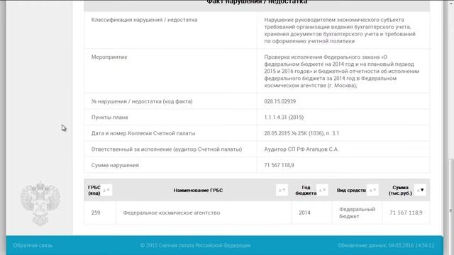 Аналитическая система "Результаты внешнего государственного аудита" смотреть онлайн
