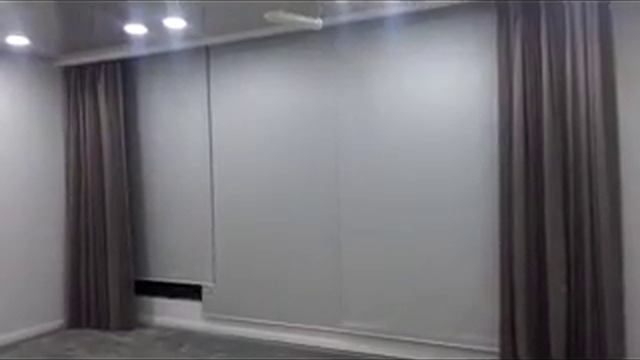 Карниз для штор и рулонные шторы с электроприводом. Арт Люкс