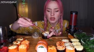 MUKBANG | Суши/роллы, мидии, чука | Sushi/rolls, mussels, chuka не ASMR