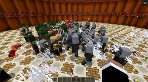 Zombie Villager + Husk + Zombie Pigman vs Vindicator - Minecraft Mob Battle