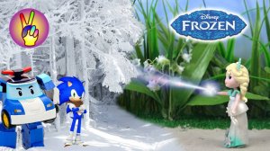 Эльза Холодное Сердце заморозила лето. Мультик с игрушками