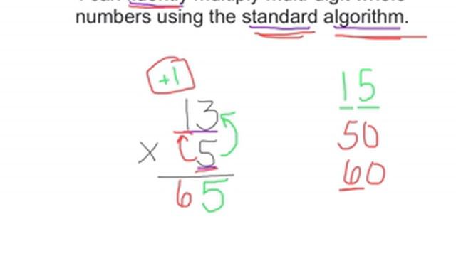 standard algorithm 2x1 digit смотреть онлайн