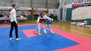 Тхэквондо ВТФ Taekwondo WTF Учебный спарринг дети  АЦФР ОЛИМП г  Нягань