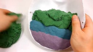 Своими руками  Лицо Из Разноцветного Кинетического Песка Режем Ножом  DIY Colors Kinetic Sand Fac