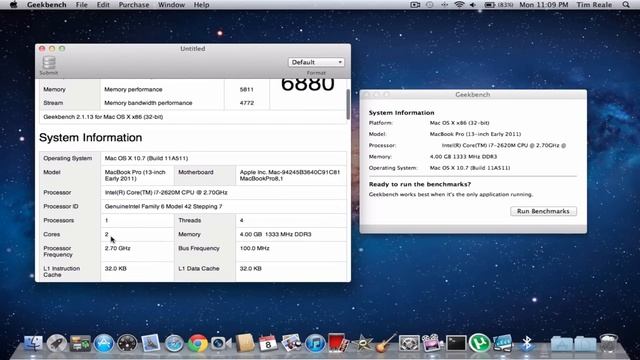 My new Macbook Pro i7 2.7 GHZ Geekbench benchmarks смотреть онлайн