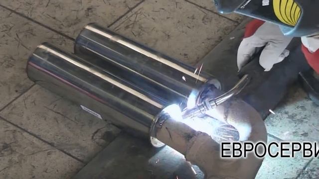 Ремонт глушителей на авто Mercedes Benz E200. Ремонт глушителей в СПБ . смотреть онлайн