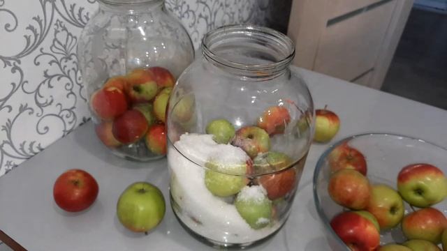 Вкусный и полезный ЯБЛОЧНЫЙ КОМПОТ ???на зиму без варки и кипячения.Яблочный компот-быстро и просто