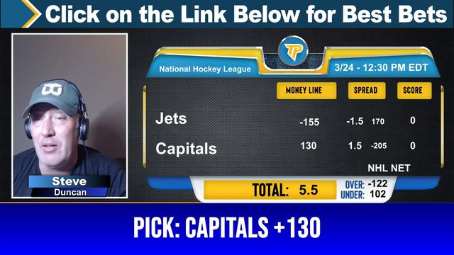 Winnipeg Jets vs. Washington Capitals 3/24/2024 FREE NHL Picks and Predictions by Steven Duncan