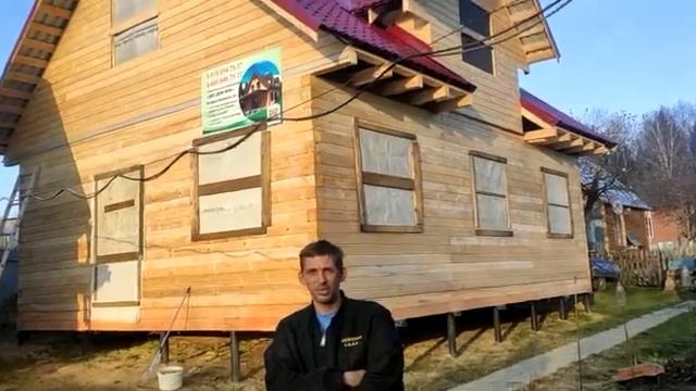 МО Мажайский район СНТ "Каскад" дом из профилированного бруса 145*145 мм по индивидуальному проекту смотреть онлайн