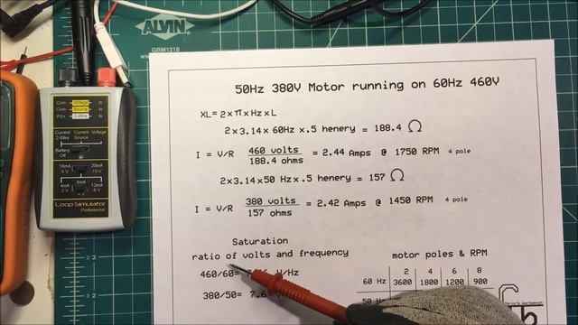 Running a 380V 50Hz motor  460V 60Hz