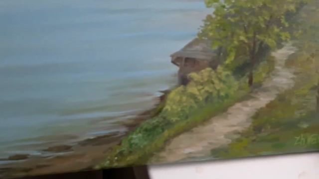 картина маслом приморский парк Таганрог Азовское море, пейзаж с натуры. Пленэр 2021 @nataly_art_tag