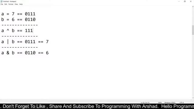 Revision On Operators in Python. More on Bitwise Operators. Python Tutorials With Arshad#5.