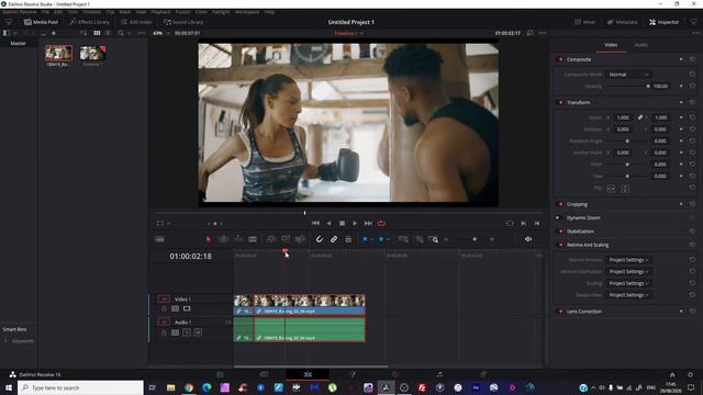Как замедлить и ускорить клип в Давинчи Резолв для новичков смотреть онлайн