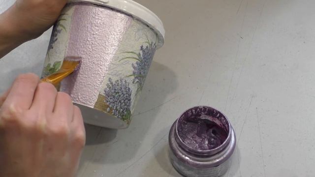 #17 DIY Provence style plastic bucket plastic pails recycled into flower pot making at home смотреть онлайн