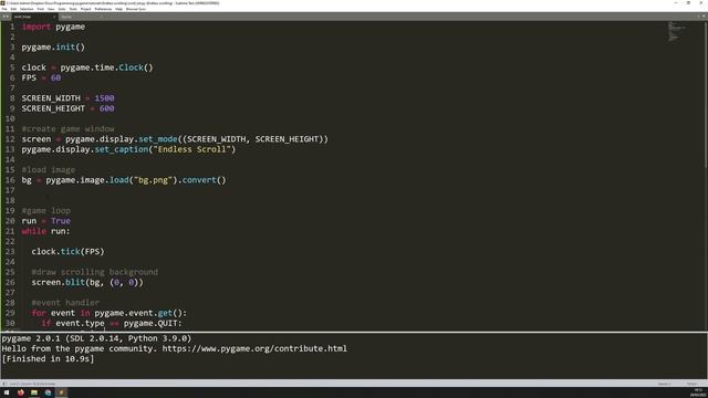 PyGame Beginner Tutorial in Python - Infinite Scrolling Background смотреть онлайн