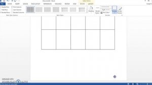 Bingo Chart Table in Word