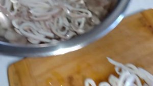 Весенний лёгкий салат с кальмарами