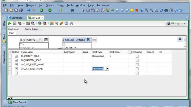 Oracle SQL Developer: Query Builder Demo смотреть онлайн