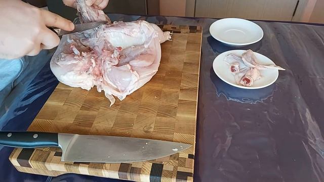 Разделка куриной тушки на рулет/ обвалка смотреть онлайн